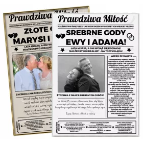    Silbernes goldenes Jubiläumsgeschenk, Zeitungsrahmen, Souvenir-Geschenk