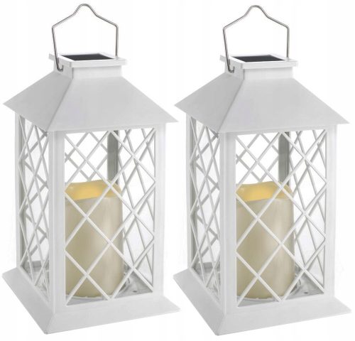  SuperLED Solarlampe, weiß, 27 cm, 2 Stk.