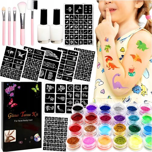 XXL-GLITTER-TATTOOS-SET 120 DIY-VORLAGEN
