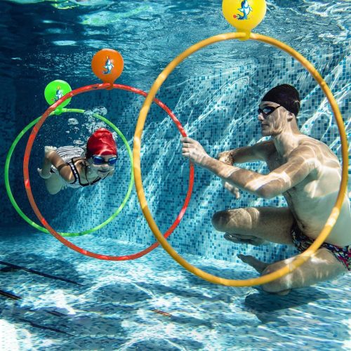 SCHWIMMENDE TAUCHERRINGE, 3 STÜCK