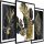  3 gerahmte Bilder für das Wohnzimmer, Natur, Set 3x45x65 Triptychon-Dekoration
