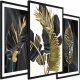  3 gerahmte Bilder für das Wohnzimmer, Natur, Set 3x45x65 Triptychon-Dekoration
