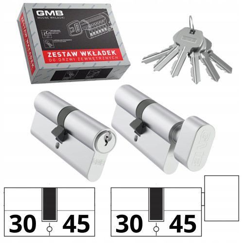GMB-SET EINSÄTZE 45/30 + G45/30 SATIN-NICKEL