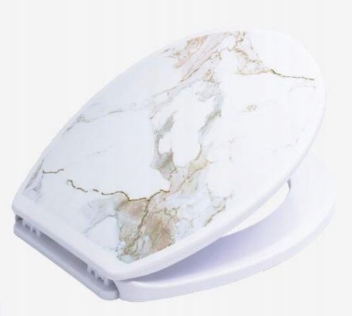 Toilettensitze Weißer Toilettensitz Bisk IRIS, bedruckt mit Polypropylen
