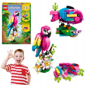    LEGO CREATOR EXOTISCHER ROSA TROPISCHER PAPAGEI 3in1 FISCH FROSCH FARBE BLUMEN