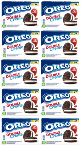 10x 170g OREO Double Creme Kekse KARTON – Kakaokekse mit Vanillefüllung