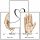 Bilder an der Wand 3 x Poster FAMILY HANDS LOVE A3 Namen Muster