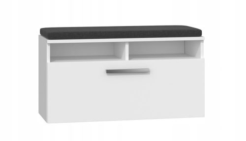  TopEshop Schuhschrank mit Sitzfläche 85 x 46 x 35 cm weiß