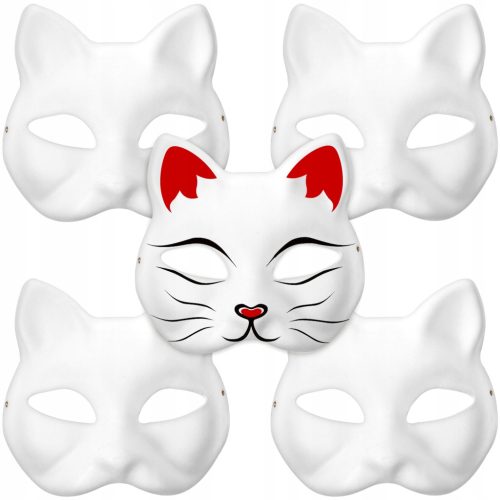  Kid Party Therian Katzen-Gesichtsmaske 5 Stk