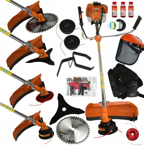  LEISTUNGSSTARKER BENZINBÜRSTENBUTTER 7 PS STRIMMER XXXL-SET