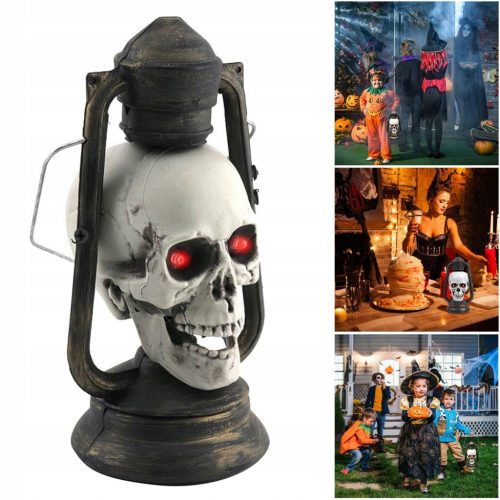  HALLOWEEN-PROP-SCHÄDELLATERNE, HALLOWEEN-PARTY-LED-LAMPE