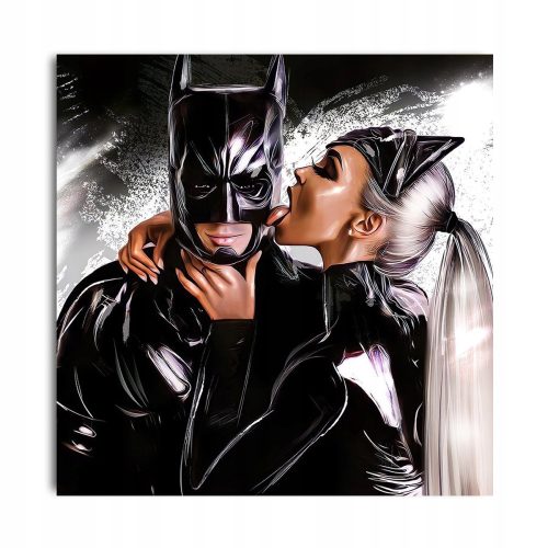 Bilder an der Wand 1x LEINWANDGEMÄLDE FRAU 3 BATMAN 80x80