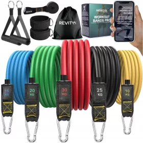    Revity Workout Bands Pro Set Latex-Übungsbänder 10-100 kg 5-tlg.