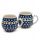 Tassen Ceramika Anna Wróbel Becher, blau mit Punkten, Keramik, 330 ml