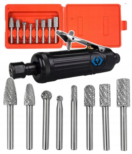 Planfräser, Gewindefräser, Winkel, Schraube, Scheibe, Schaft, zylindrisch, zylindrischer Verke-Durchmesser 6 mm + King Tony 33A12-100 pneumatischer Schleifer