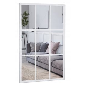  Loft Spiegel mit Sprossen 115x75 Industrieweiß