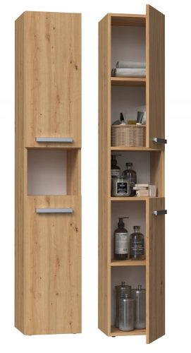  NEL Badezimmerschrank-Regal und Artisan-Eiche