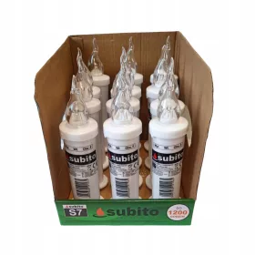  LED-EINSATZ FÜR KERZEN S7 WEISS 12 Stück SUBITO