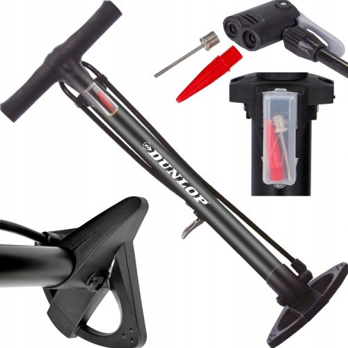 Dunlop Fußpumpe Fahrradpumpe schwarz