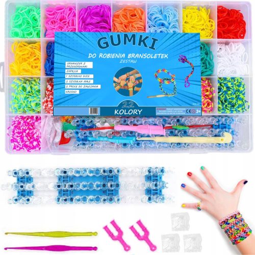  GUMMI FÜR DIE HERSTELLUNG VON SCHMUCK-ARMBÄNDERN MEGA-KREATIVES SET XXL 6800-tlg