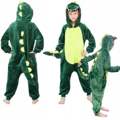  DINOSAURIER KIGURUMI PYJAMA DINO DRACHE KINDER-STREINKOSTÜM 122-128-134