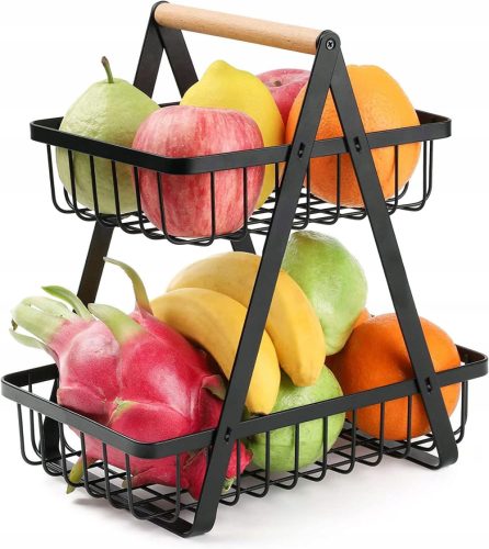 Körbe Schwarzer Obstkorb aus Metall