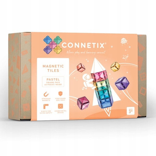  Connetix Magnetblöcke Connetix Magnetblöcke - Pastel Square Pack 40 Stk. 40 Stk.