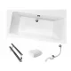 Besco Infinity Acryl-Eckbadewanne, Mittelablauf, 170 x 110 cm