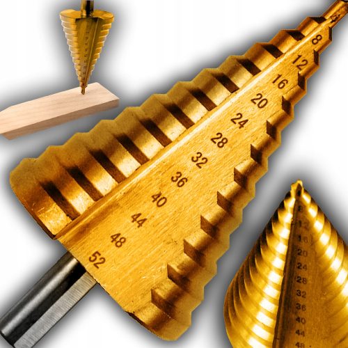 LANGLEBIGER TYTAN HSS-Weihnachtsbaum-Stufenkegelbohrer für Metall 4–52 mm