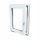 Warmweißes PVC-Fenster RU Links 50x60 500x600 neu