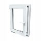 Warmweißes PVC-Fenster RU Links 50x60 500x600 neu