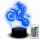  LED Nachtlicht Statuette RGB 3D Gravur Motocross Cross Motorrad Enduro