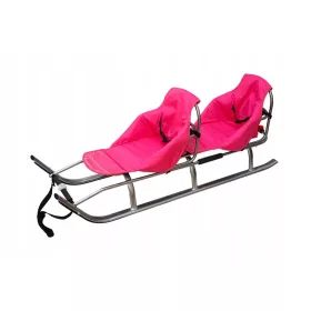    Duo Skyline Zwillings-Tandemschlitten mit Rückenlehne für Kinder, solide, leichte PL