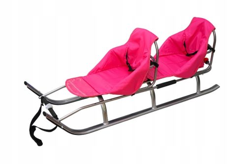  Duo Skyline Zwillings-Tandemschlitten mit Rückenlehne für Kinder, solide, leichte PL