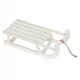  Dekoschlitten 50,5x13,5x23,5 cm weißes Holz mit LED