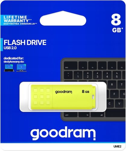  GOODRAM UME2 Pendrive 8 GB USB 2.0 Gelb