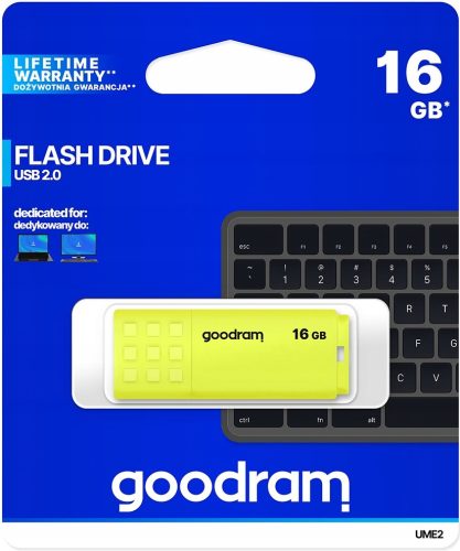  GOODRAM UME2-0160Y0R11 Pendrive 16 GB USB 2.0 Gelb