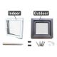 Anthrazitfarbenes PVC-Fenster, rechts, 50x40 500x400 Fensterset