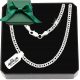  SILBERNE ROMBO-KETTE FÜR HERREN, 55 cm, 925er SILBER, VOLLSTÄNDIG FÜR EIN GESCHENK
