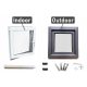 Warmes anthrazitfarbenes PVC-Fenster links 40x50 400x500 Set