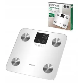    Sencor 6025W analytische Personenwaage, Fitness, Fettmessung, Wasser-Smart