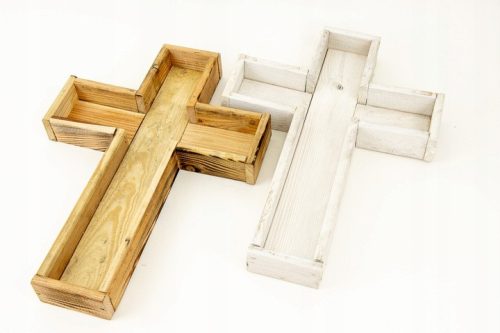  HÖLZERNE KREUZBASIS, SCHÖPFUNGSGRABZUSAMMENSETZUNG