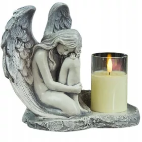  GRAUE GIPSGRABFIGUR LED-LAMPE 3XAAA