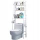  BADEZIMMERREGAL ÜBER DER TOILETTE, WEISSES METALL, HOCH, 3 REGALE