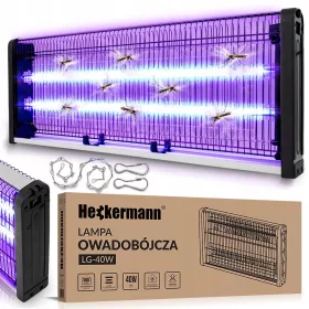    Lampe gegen Mücken und Fliegen Heckermann 0,5 kg + AUFKLEBER NICHT WERFEN