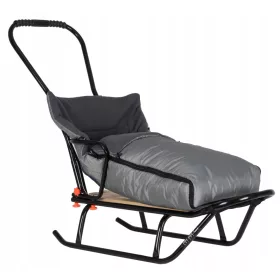    STARKER polnischer JEE MAX Schlitten + RÜCKENLEHNE + SCHLAFSACK + PUSHER bis 130 kg