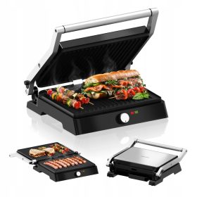    Klappbarer Elektrogrill Cherry Intense 50 Silber/Grau 2200 W