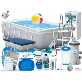 Intex rechteckiger Rahmenpool 300 x 175 cm