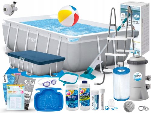 Intex rechteckiger Rahmenpool 300 x 175 cm