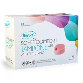   Beppy Soft + Comfort Wet Tampons weiche Tampons ohne Faden, feucht, 8 Stück